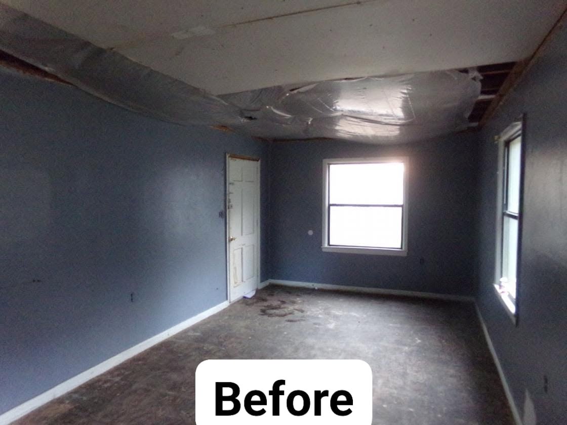 Room before renovation, documented for the estimate